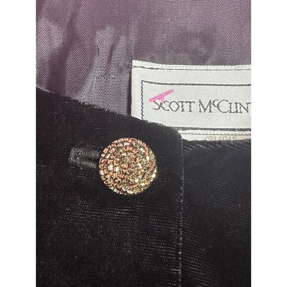 1990s. VICTORIAN Style SCOTT McCLINTOCK Velvet MUTTON Sleeve Jacket. Medium - Picture 5 of 12